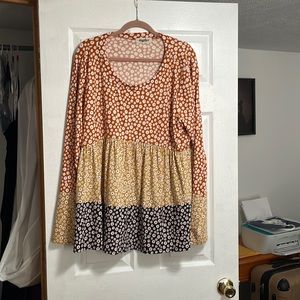 Boutique 3x floral fall tunic